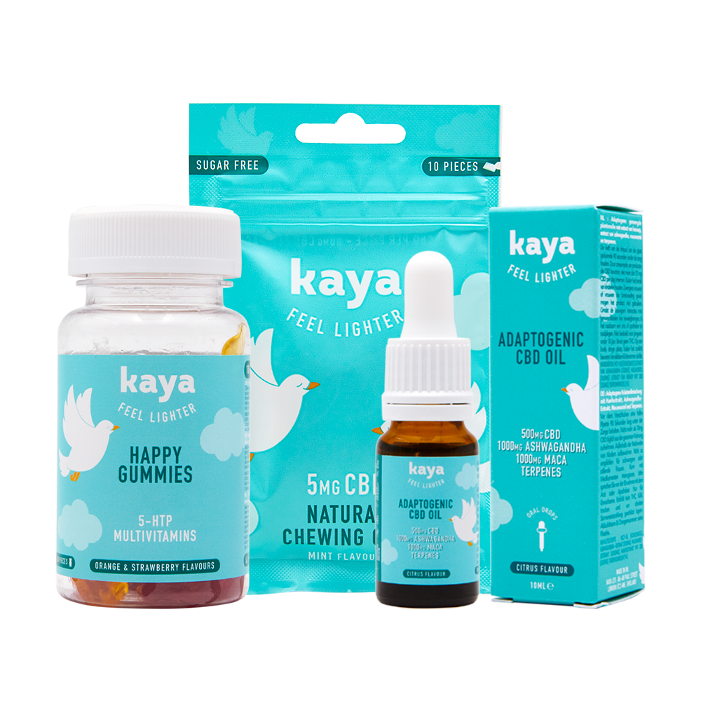 Visuel Collections des produits Kaya au CBD contre l'anxiété et le stress